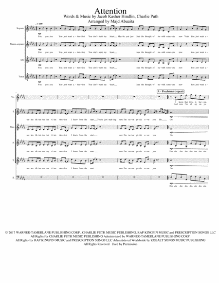 Free Sheet Music Attention