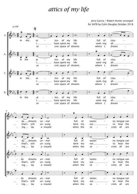 Attics Of My Life Satb Sheet Music