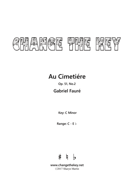 Free Sheet Music Au Cimetiere C Minor