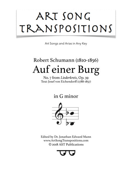 Free Sheet Music Auf Einer Burg Op 39 No 7 G Minor