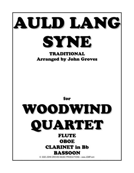 Auld Lang Syne Woodwind Quartet Sheet Music