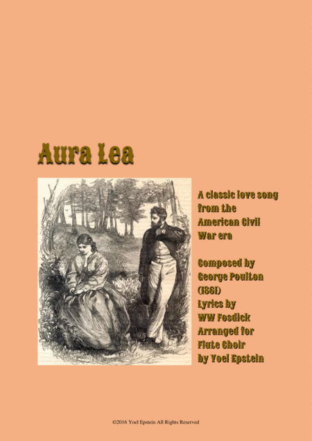 Free Sheet Music Aura Lee Love Song For Flute Choir