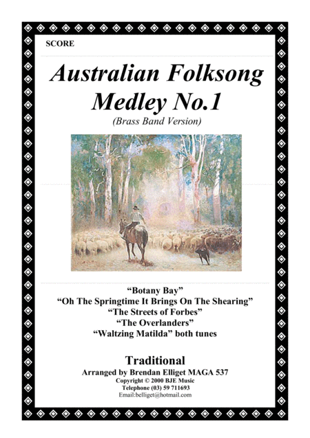 Free Sheet Music Australian Folksong Medley No 1 Brass Band