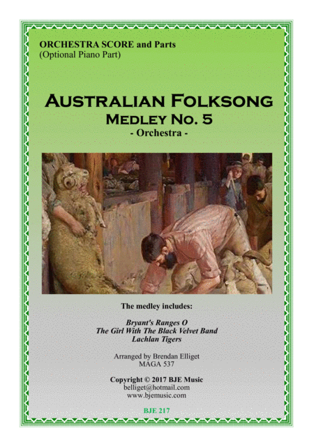 Australian Folksong Medley No 5 Orchestra Sheet Music