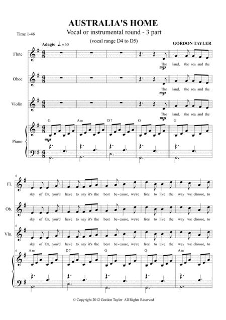 Free Sheet Music Australias Home