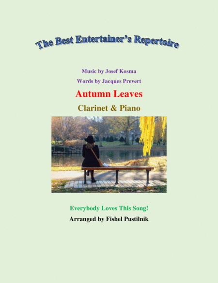 Free Sheet Music Autumn Leaves For Clarinet And Piano Jazz Pop Version