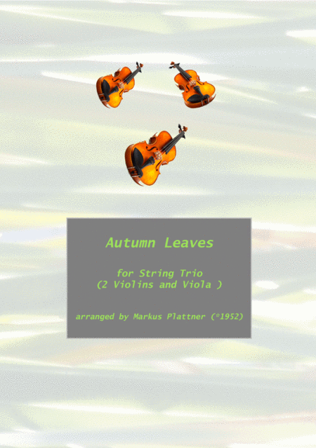 Free Sheet Music Autumn Leaves For String Trio