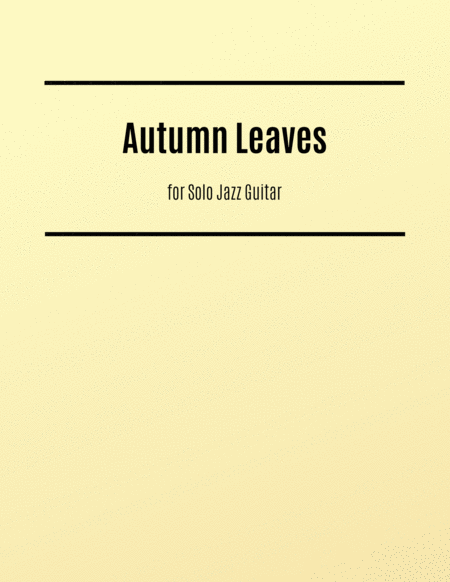 Free Sheet Music Autumn Leaves