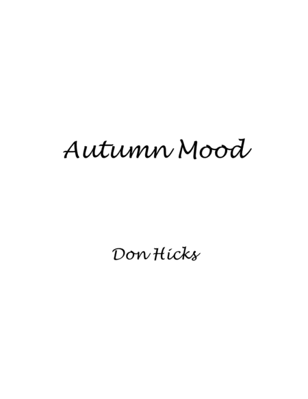 Free Sheet Music Autumn Mood