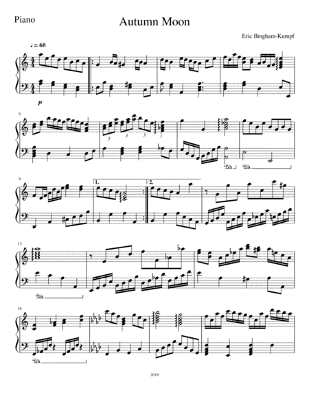 Autumn Moon Sheet Music