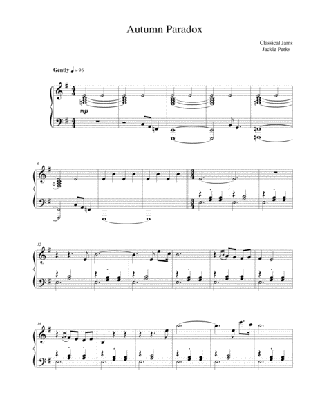 Autumn Paradox Sheet Music