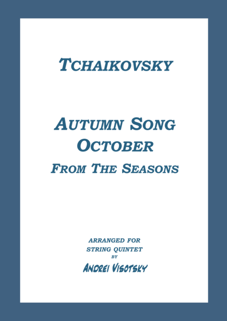 Free Sheet Music Autumn Song Octobre