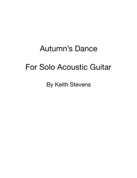 Free Sheet Music Autumns Dance