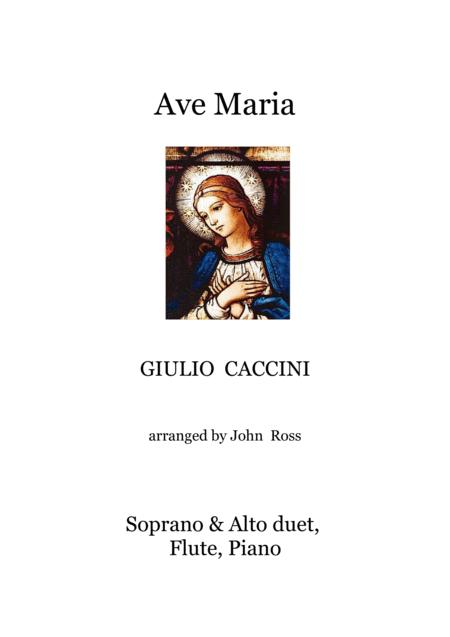 Ave Maria Caccini Soprano Alto Flute Piano Sheet Music