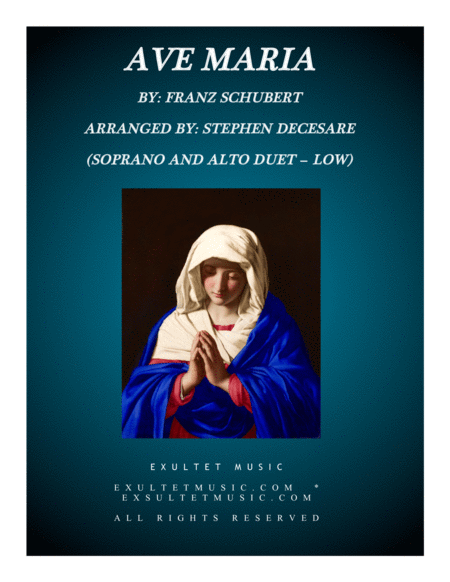 Ave Maria Duet For Soprano And Alto Low Key Sheet Music