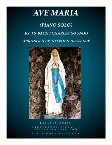 Free Sheet Music Ave Maria For Piano Solo