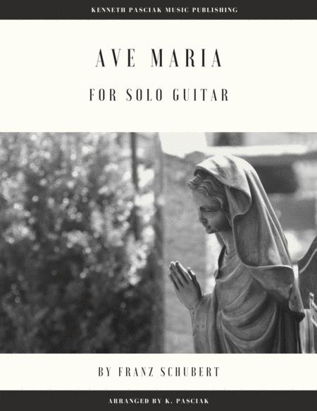 Ave Maria For Solo Guitar Easy Version Sheet Music