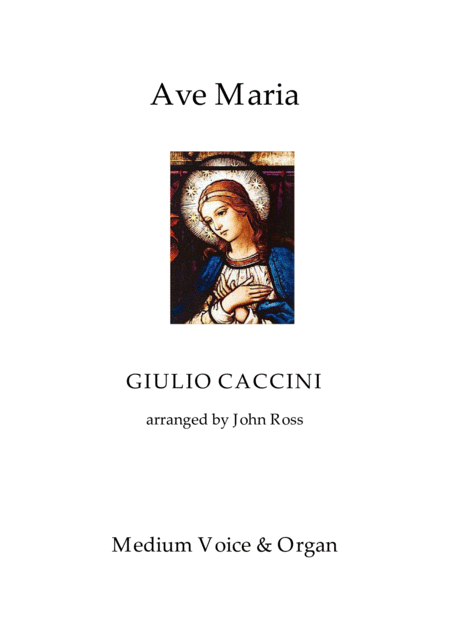 Ave Maria Medium Voice Organ Sheet Music