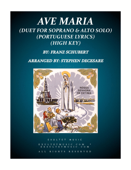 Ave Maria Portuguese Lyrics Duet For Soprano And Alto Solo High Key Sheet Music