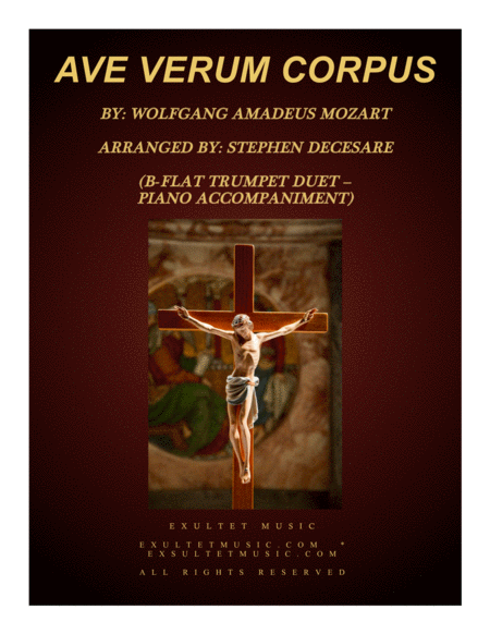 Ave Verum Corpus Duet For Bb Trumpet Piano Accompaniment Sheet Music