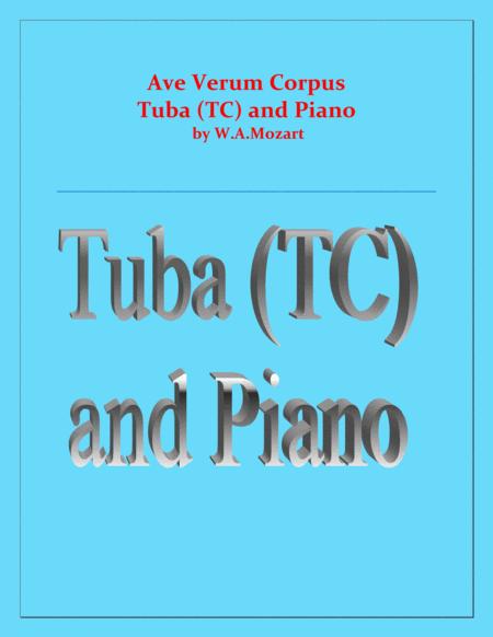 Ave Verum Corpus Mozart Tuba Treble Clef And Piano Intermediate Level Sheet Music