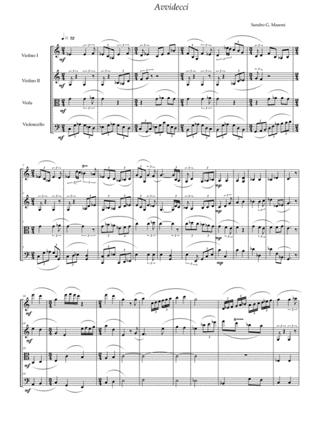 Free Sheet Music Avvidecci Score