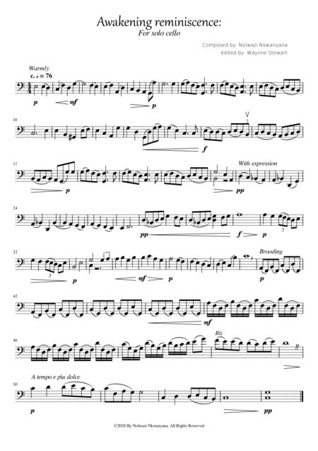 Awakening Reminiscence Sheet Music