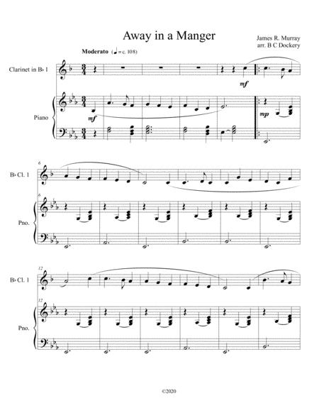 Away In A Manger Clarinet Solo With Optional Piano Accompaniment Sheet Music