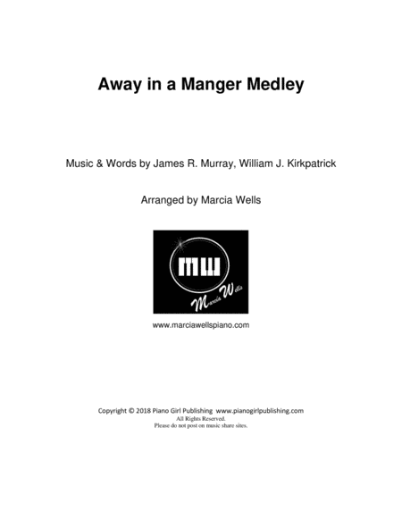 Free Sheet Music Away In A Manger Medley