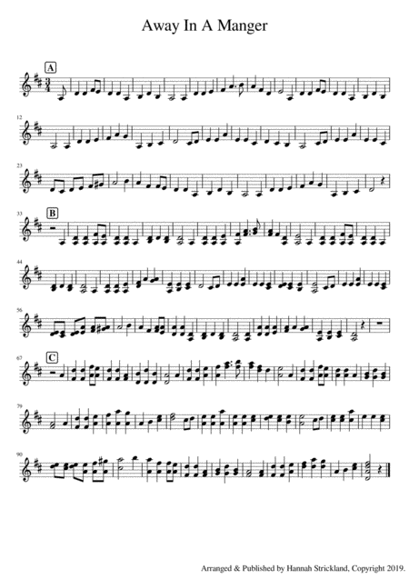 Away In A Manger Solo Violin Sheet Music