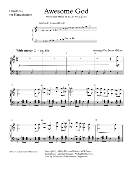 Awesome God Sheet Music