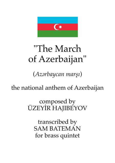 Free Sheet Music Az Rbaycan Mar The March Of Azerbaijan