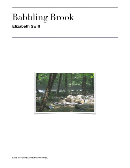 Free Sheet Music Babbling Brook