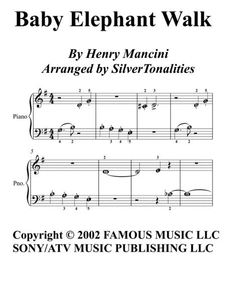 Free Sheet Music Baby Elephant Walk Instrumental