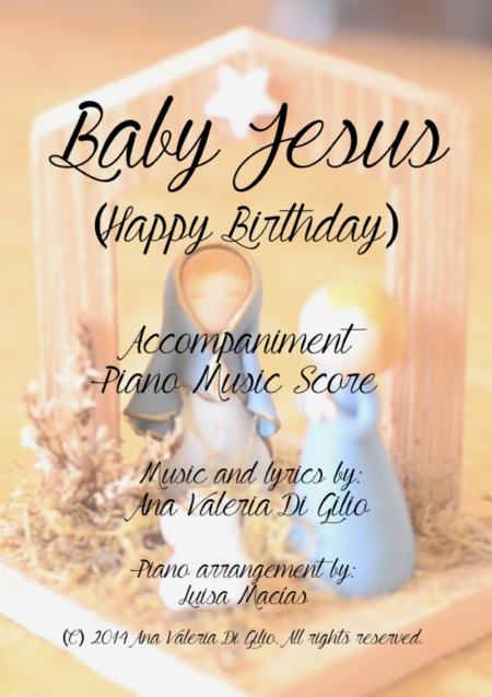 Baby Jesus Happy Birthday Accompaniment Piano Sheet Music