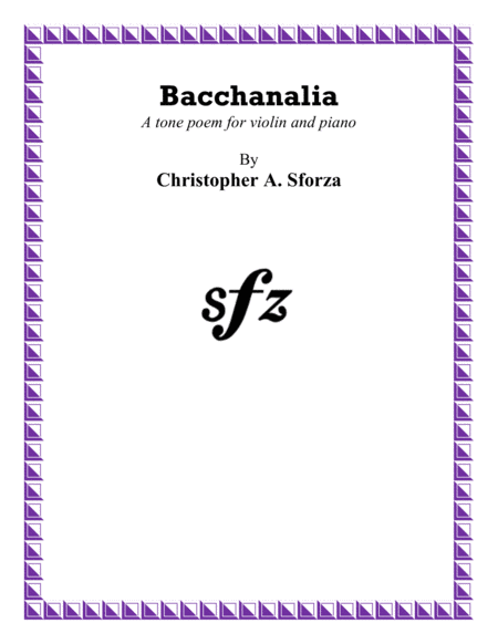 Bacchanalia For Violin And Piano Sheet Music