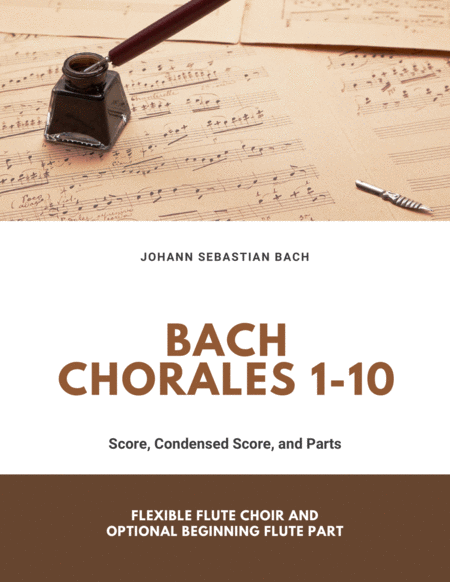 Bach Chorales 1 10 For Flexible Flute Ensemble Sheet Music