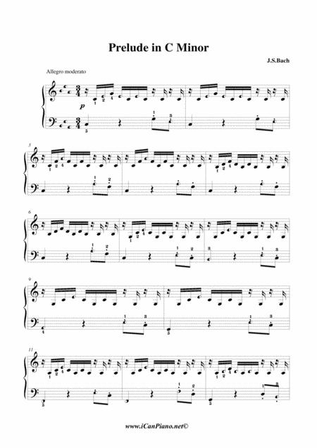 Bach Prelude For Lute Bwv 999 Icanpiano Style Sheet Music