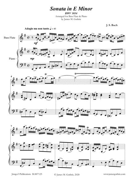 Free Sheet Music Bach Sonata Bwv 1034 For Bass Flute Piano
