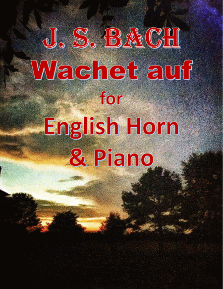 Free Sheet Music Bach Wachet Auf For English Horn Piano