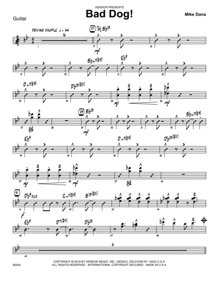 Free Sheet Music Bad Dog Guitar