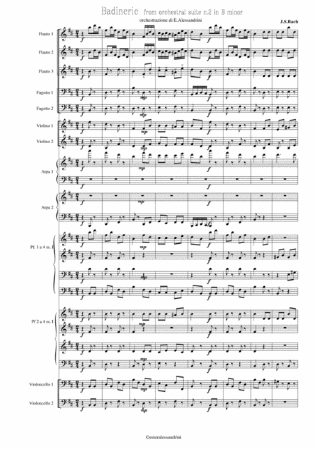 Badinerie From Orchestral Suite N 2 In B Minor Sheet Music