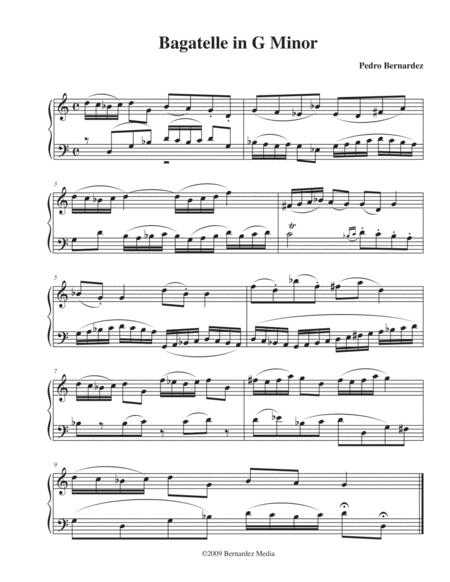 Bagatelle In G Minor Sheet Music