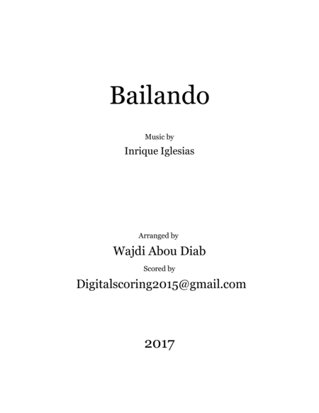 Free Sheet Music Bailando