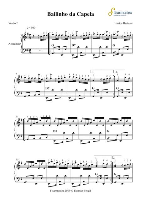 Free Sheet Music Bailinho Da Capela Partitura Para Acordeon Sheet Music For Accordion