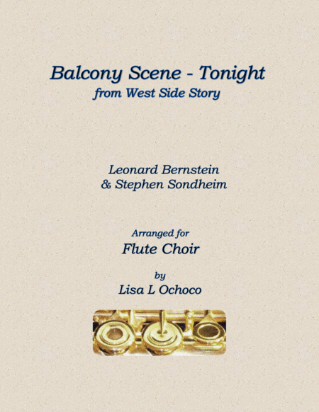 Balcony Scene Tonight From West Side Story For Flute Choir Sheet Music