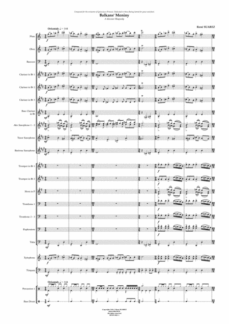 Free Sheet Music Balkan Meniny