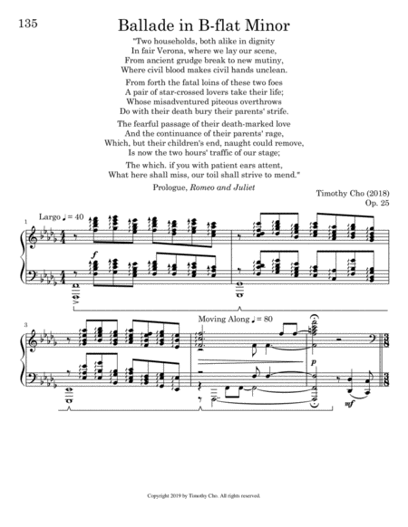 Ballade In B Flat Minor Sheet Music