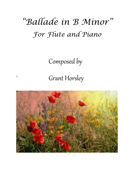 Free Sheet Music Ballade In B Minor For Flute And Piano Intermediate Level