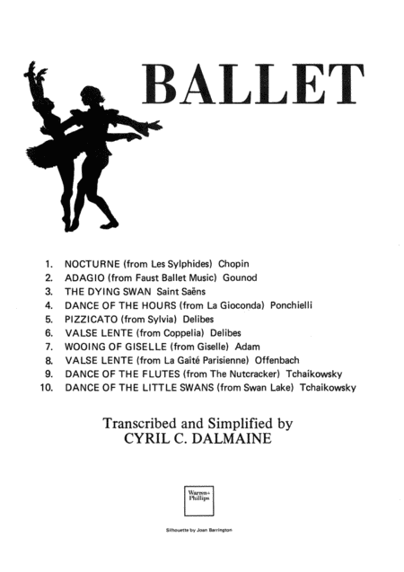 Free Sheet Music Ballet Silhouette Series